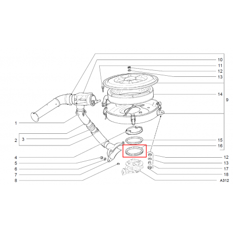 Joint de filtre a air monopoint