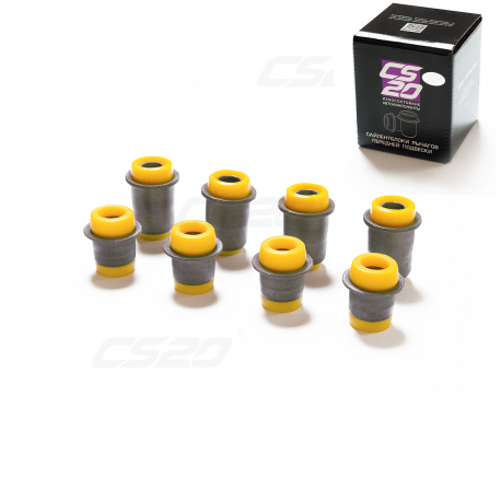 Kit Silent Bloc Triangle Superieur Inférieur polyurethane jaune