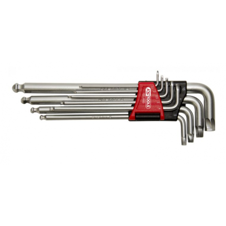 Ks Tools Jeu de 9 clés mâles 6 pans spéciale empreinte de vis abîmée